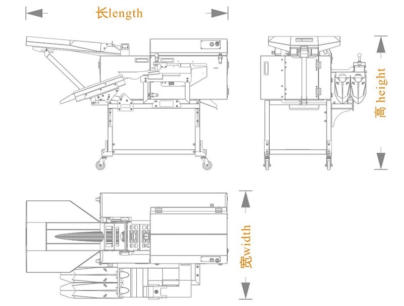 單排敲蛋機(jī)+蛋液雙槽分離機(jī)型長寬高尺寸