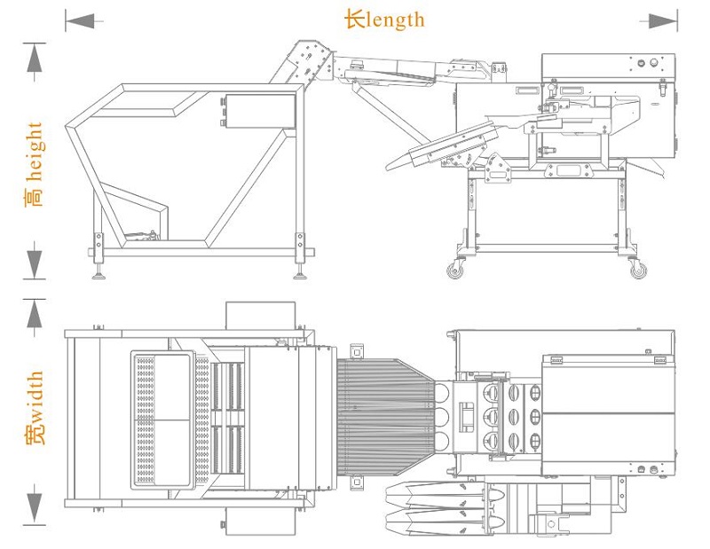 水中上蛋+三排敲蛋機組合生產(chǎn)線<長寬高>尺寸圖